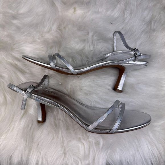 Linea Paolo Harmony Delicate Multi-Strap Leather Dress Sandal in Silver Iridesce - Picture 5 of 7